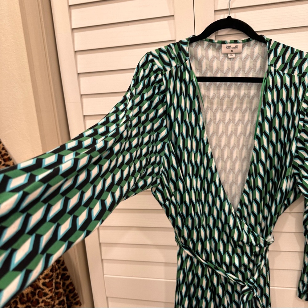 Diane Von Furstenberg for Target DVF x Target wrap dress 3X green - Picture 5 of 11